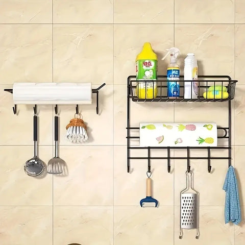 Wall Mounted Organizer With Paper Towel