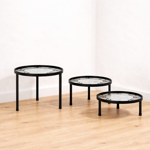 Modern Black Metal Plant Stand Set (3-5 Piece)