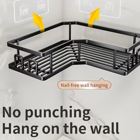 4 Pc Storage rac No Drill Needed With Self Adhesive Stickers