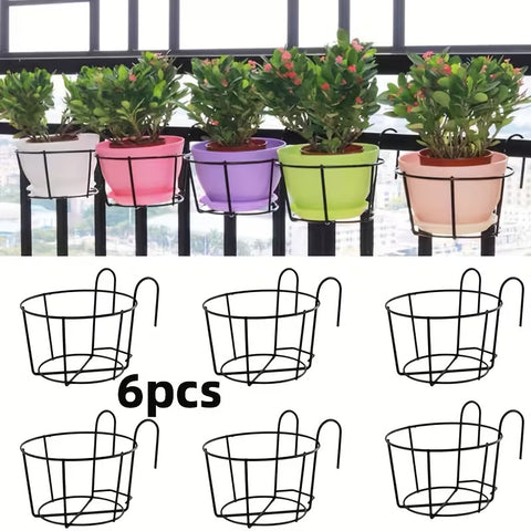 3 Pc Black Metal Hanging Plant Rack