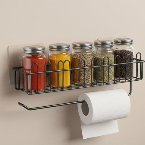 2 Pc Premium Quality Self Adhesive Basket With Tissue Holder (large size )