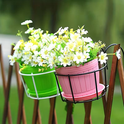 3 Pc Black Metal Hanging Plant Rack