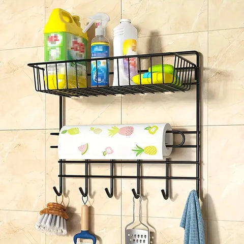 Wall Mounted Organizer With Paper Towel