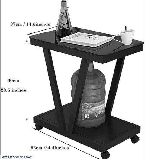 Black Table Trolly (wood & Iron)