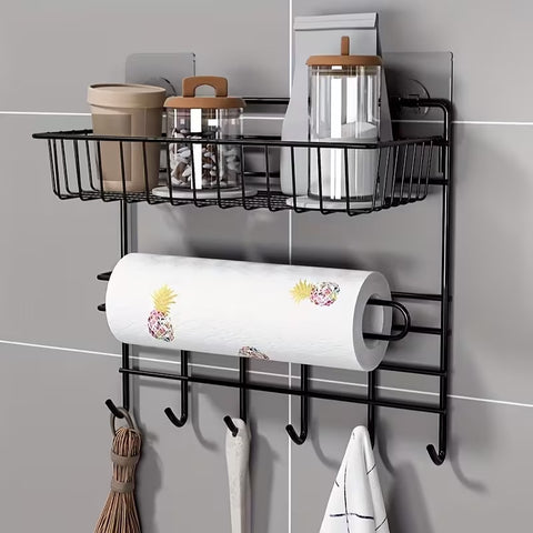 Wall Mounted Organizer With Paper Towel